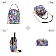 thumbnail image 3 of FORMRS Crossbody Bag for Women Quilted Travel Shoulder Cell Phone Purse with Chain Strap Handbag, Green Wavy Plaid, 3 of 7