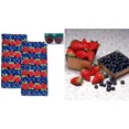 thumbnail image 2 of 2 Printed Cotton Kitchen Towel 16” X 25” Berry Fruit Theme With Fridge Magnets, 2 of 6
