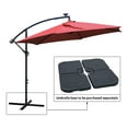 thumbnail image 4 of Abble 31.50" Red Solid Print Rectangle Cantilever Patio Umbrellas, Adjustable Height, 4 of 5