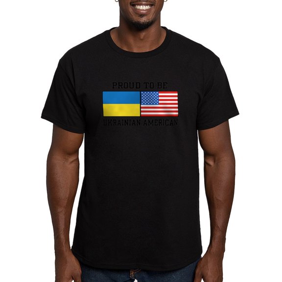 CafePress - Ukrainianamerican Men's Classic T Shirt - Men's Fitted T-Shirt