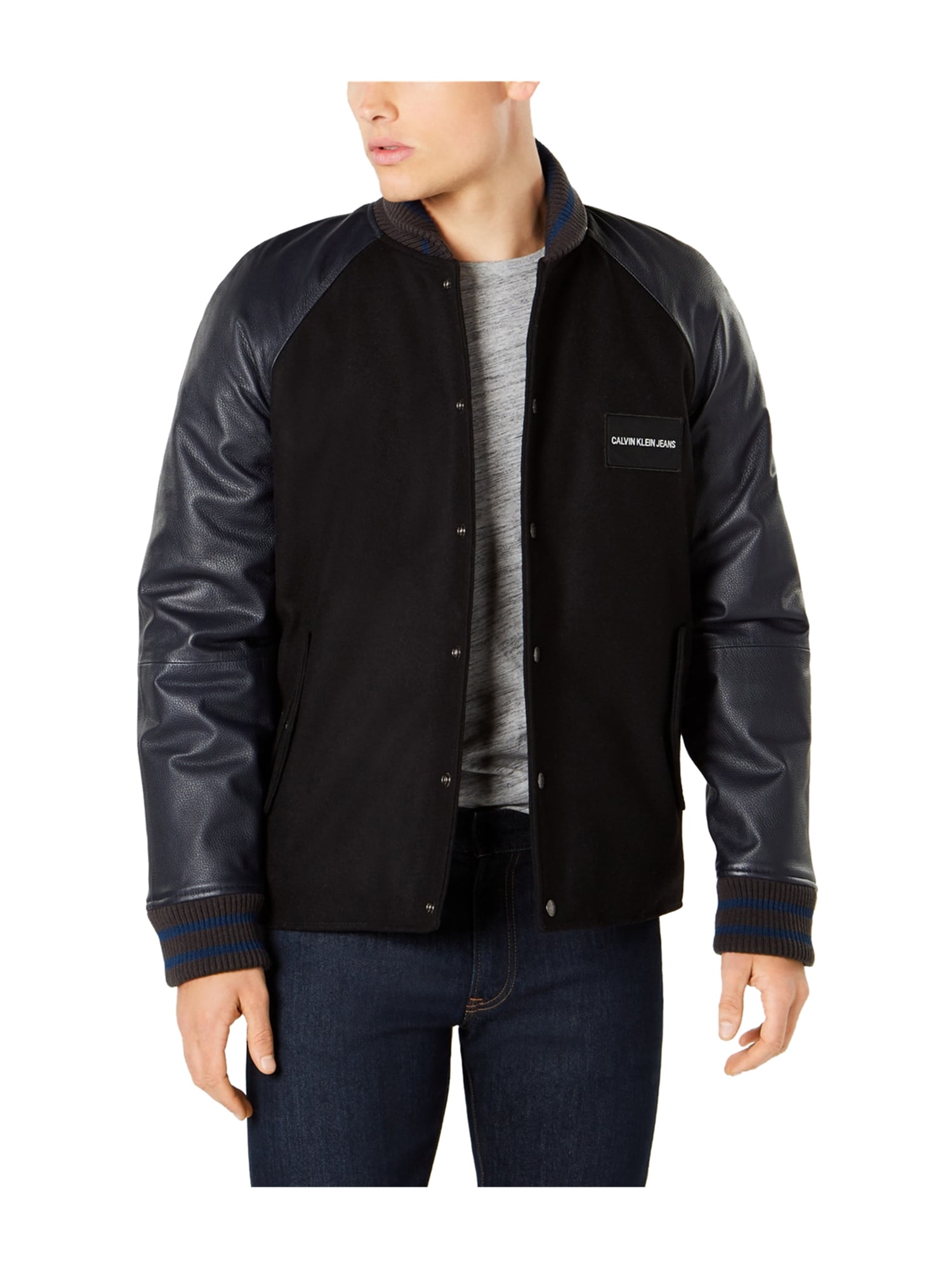 calvin klein jeans leather jacket 