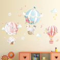 thumbnail image 4 of Globo Aerostático Etiqueta De La Pared Animal De Dibujos Animados Tatuajes De Pared Zorro Elefante Mariposa Decoración De La Pared Diy Vinilo Mural Arte Para Niños Bebé Guardería Dormitorio Sala, 4 of 5