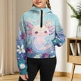 thumbnail image 7 of Chaqlin Cartoon Axolotl Flowers Print College Sweatshirts Sports Sweatshirts with Pocket Basketball Sweatshirt Soccer Sweatshirt Size 7-8, 7 of 7