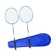 thumbnail image 2 of Juego de raquetas de bádminton de 2 uds, raquetas de bádminton dobles, volante de bádminton con bolsa de raquetas para parejas familiares de juegos , azul, 2 of 8
