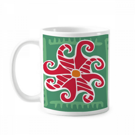 

Red Sun Mexico Totems Ancient Civilization Drawing Mug Pottery Cerac Coffee Porcelain Cup Tableware