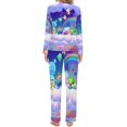 thumbnail image 2 of Game Kirby Character Womens Pajama Set Loungewear Cozy Soft House Wear Sets Long Sleeve Round Neck T Shirt Top Bottom Pants Sleepwear, 2 of 9