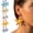 Blue White, variant on 1 Pair Women Earrings Raffia Handmade Texture Contrasting Color Marine Style Star Design Drop Earrings Versatile Accessories