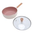 thumbnail image 1 of Ceramic Nonstick Saucepan with Lid, Small Sauce Pot with Pour Spouts for Multipurpose Use, Milk Pan High Temperature Proof Saucepan Cooking Pot for Home Multipurpose, 1 of 7