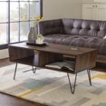 thumbnail image 1 of Manor Park Mid-Century Modern Hairpin Coffee Table with Open Shelves - Multiple Finishes, 1 of 9