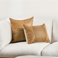 thumbnail image 2 of Pemberly Row Modern 14"x20" Leather Throw Pillow Chestnut Brown, 2 of 8