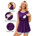 thumbnail image 2 of EKOUAER Nursing Tank Tops for Breastfeeding Maternity Tops Double Layer Sleeveless Pregnancy Shirt, 2 of 6