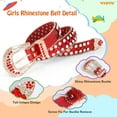 thumbnail image 5 of WHIPPY Kids Rhinestone Western Belt for Girls Boys, Studded Leather Belt for Jeans Dresses, 5 of 8