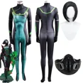 thumbnail image 2 of Juego Valorant Cosplay Viper Cosplay Máscara Accesorios Disfraz Impresión 3D Spandex Viper Mono Peluca Conjuntos completos Mujeres Niños H, 2 of 5