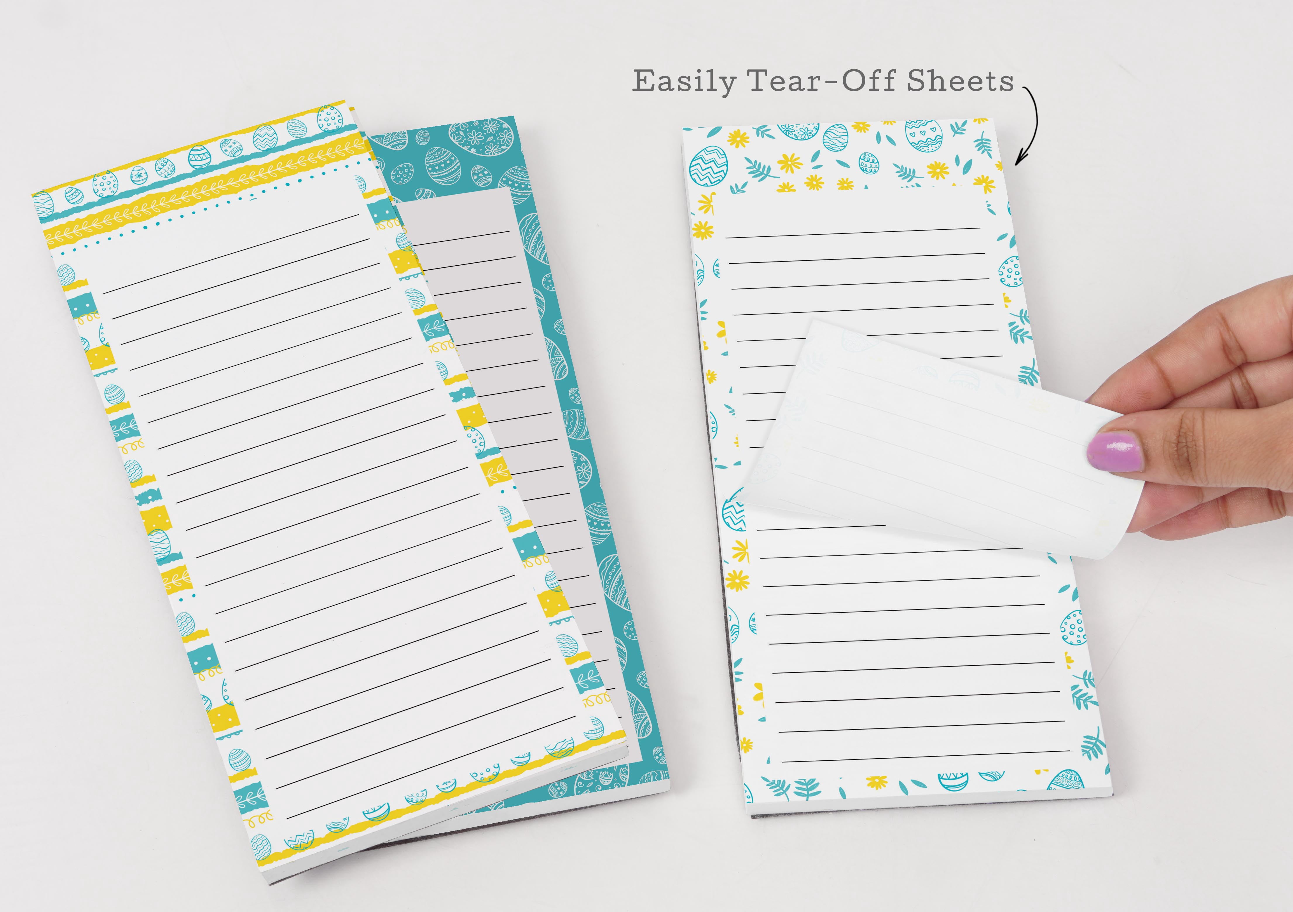 Inkdotpot Pack of 3 Magnetic Fridge To-Do List Notepads- Magnetic Memo Pads For Refrigerator-(50 Sheets Each)-MH