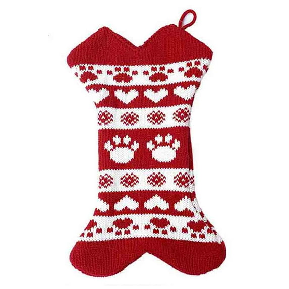 Christmas Stockings Cat Dog Pattern Plaid Paw Hanging Xmas Stocking for Tree Fireplace Holiday Party Festival Supplies