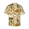 thumbnail image 3 of Balery Wild West Cowboy Print Men's Hawaiian Shirts Short Sleeve Beach Shirt Relaxed Fit Vacation Button Down Shirts-X-Large, 3 of 9