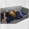 thumbnail image 6 of Galaxy Soft Flannel Fleece Throw Blanket, Maya Calendar with Outer Space Background with Earth Astral Meteor View, Cozy Plush for Indoor and Outdoor Use, 50" x 70", Blue Yellow, by Ambesonne, 6 of 6