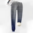thumbnail image 4 of Women's Red and White Striped Pajama Pants with Faux Fur Cuffs Cozy and Festive Sleepwear for Winter, 4 of 4