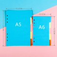 thumbnail image 4 of Sylvtty 5Pcs Colored Ring Binder Dividers with Tabs Plastic Index Separator Pages 6-Ring Binder Macaron Pastel Page Dividers Writable Labels, 4 of 6