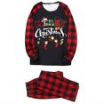 thumbnail image 3 of Penkiiy Pyjamas de Noël pour la Famille Ensemble de Pyjamas Assortis, Pyjamas de Vacances de Noël à Carreaux Rouges avec Rennes pour Femmes Hommes Enfants Rouge TG, 3 of 5