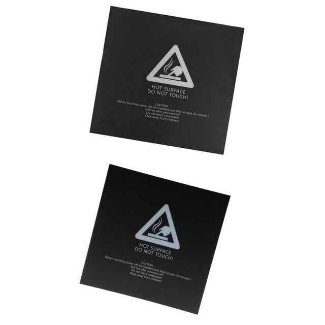 MERIGLARE 2x Reusable 3D Printer Heated Bed Build Surface Sticker 220x220mm 300x300mm