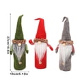 thumbnail image 3 of Billuyoard Cubierta de botella de vino de Navidad sin rostro manga de hombre viejo con botón de barba telas no tejidas sombrero de Navidad de comedor Kits de decoración para fiestas Rojo Billuyoard HA068241-01, 3 of 6
