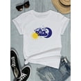 thumbnail image 2 of FIUFY Womens Summer Sky Graphic T-Shirts Big Dream Printed Casual Short Sleeve Tee Tops, 2 of 6