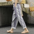 thumbnail image 2 of Women's Boho Palazzo Pants Wide Leg Beach Pants High Waisted Lounge Pants with Pockets, 2 of 7