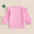 thumbnail image 3 of Ruyang Toddler Baby Girl Valentines Day Outfit Long Sleeve Sweatshirt Crewneck Love Heart Print Pullover Tops Adorable Clothes, 3 of 3