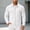 White, variant on Men's Waffle Knit Zip‑Up Jacket Lapel Collar Casual Coat with Gold‑Tone Button Chest Pockets Beige
