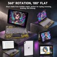 thumbnail image 4 of Transparent 360° Swivel Keyboard Case for iPad Air 11", iPad Air 5/4, iPad Pro 11" 2018-2022, Multi-Touch Trackpad, 7 Color Backlit,Black, 4 of 8