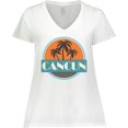 thumbnail image 3 of Inktastic Cancun Mexico Vacation Women's Plus Size V-Neck T-Shirt, 3 of 5
