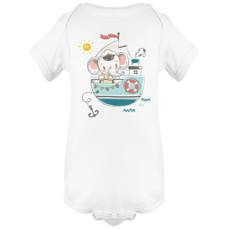 

Elephant Sailor With Boat Bodysuit Infant -Image by Shutterstock 6 Months