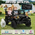 thumbnail image 5 of Joyracer 4WD 24V Ride On Toys Truck with Remote Control, 2 Seater 800W 9AH Powered Ride on Electric Car, Bluetooth MP3 Music, 4 Wheels Suspension, 3 Speeds, Black, 5 of 9