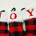 thumbnail image 6 of Christmas Stockings,Red Black Buffalo Plaid Initials Xmas Stockings Christmas Decorations Indoor 7" Hanging Stocking Bags Xmas Decor for Holiday, 6 of 6
