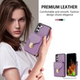 thumbnail image 4 of Allytech Case for Samsung Galaxy S23, [Large Capacity] Wallet Case with Card Slots & Zipper Pocket, Premium PU Leather Metal Snap Kickstand Shockproof Case with Shoulder Strap, Purple, 4 of 8