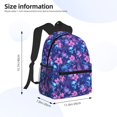 thumbnail image 2 of Pofeuu Blue Skull Leaf Print Laptop Backpack Travel Canvas Backpack for School Lightweight and Comfortable Backpack College Backpack Schoolbag, 2 of 6