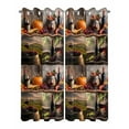 thumbnail image 2 of nqOlkjepod Outdoor Curtains for Patio Waterproof, Orange Pumpkin Outdoor Privacy Panels Grommet, Farmhouse Grapes Glass Country Blackout Outside Curtains for Porch/Cabana/Pergola 54"x84", 2 Panels, 2 of 8