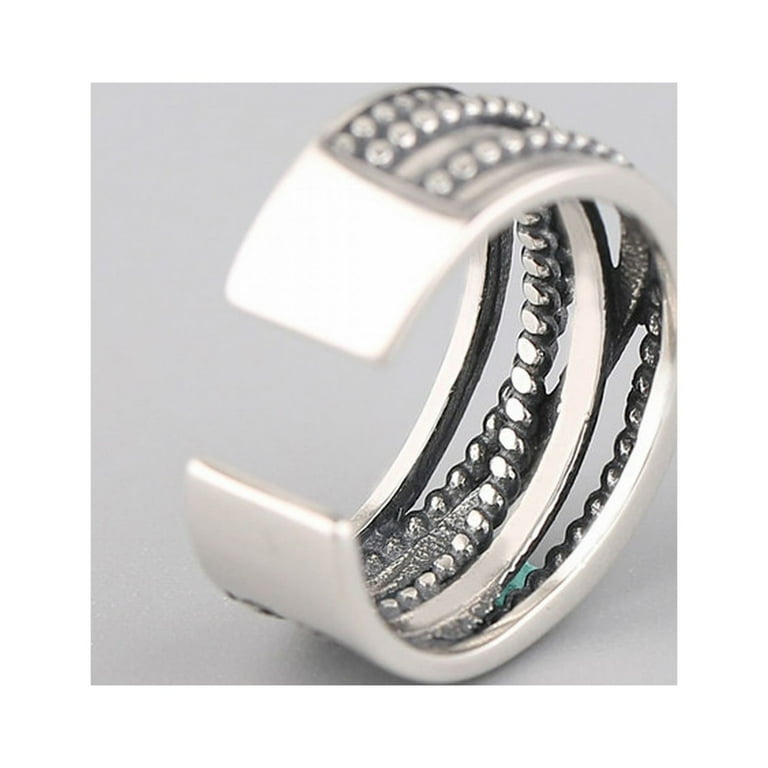YUHAOTIN Thumb Rings for Women Retro Multi Layer Winding Index
