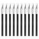 thumbnail image 1 of Uxcell 10pcs cuchillo de utilidad de precisión Exacto para tallar manualidades en negro, 1 of 6