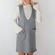 thumbnail image 2 of Vestido tipo chaleco de mujer: cuello en V, sin mangas, jersey de punto, bolsillos, elástico, adecuado para otoño/invierno, varias tallas., 2 of 8