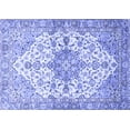 thumbnail image 1 of Ahgly Company Machine Washable Indoor Rectangle Medallion Blue Traditional Area Rugs, 3' x 5', 1 of 4