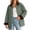 Army Green, variant on Shacket Women Long Sleeve Button Down Collared Lightweight Office Work Jacket with Pockets Outerwear