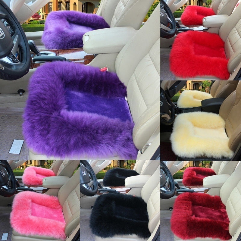 Hot Sale New Universal Wool Soft Warm Fuzzy Auto Car Seat Covers Front Rear Cover Car Cushion Covers Pink Black Gray Blue Red Purple Pale Mauve Wine Red Beige Walmart