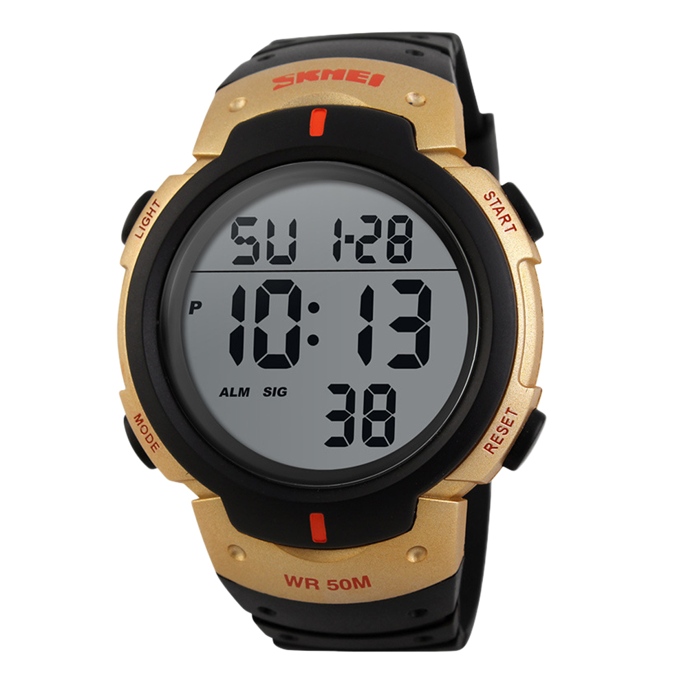 Men Digital Watch Stopwatch Alarm Luminous Watch