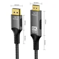 thumbnail image 3 of 8K DisplayPort to HDMI Compatible Cable 8K@60Hz 4k@120hz DP to HDMI Adapter Display Port Video Audio for PC HDTV Projector Xbox, 3 of 17