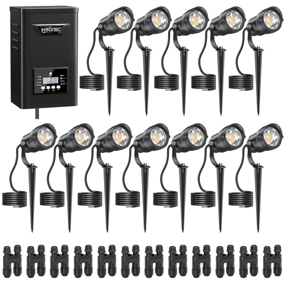 Kit de luces de paisaje HIBOITEC 12x12W 1200LM 2700K IP65