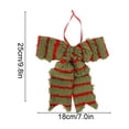 thumbnail image 2 of Dongrere Christmas Tree Bow Decor Plush Hanging Ornament Striped Bow for Window Tree Gift Farmhouse Winter Holiday Decor, B, 2 of 4