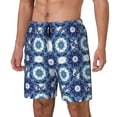 thumbnail image 2 of Balery Vintage Blue Mens Swim Trunks Swim Shorts for Men Quick Dry Inseam Beach Shorts with Compression Liner Pocket-X-Large, 2 of 9
