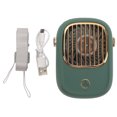 thumbnail image 2 of Hanging Neck Fan, Dark Green Handheld Miniature Necklace Fan Long Lasting Battery  for Concerts, 2 of 7